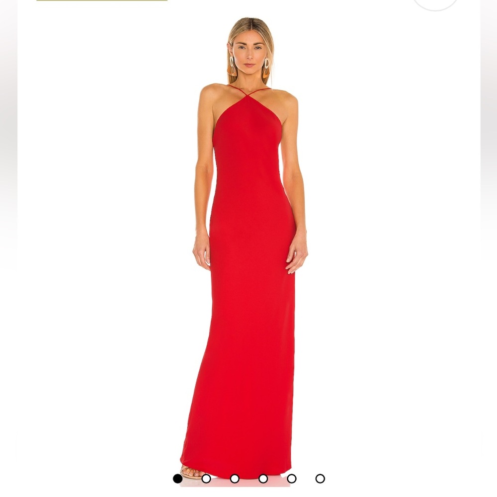 Amanda Uprichard Rising Gown in lipstick